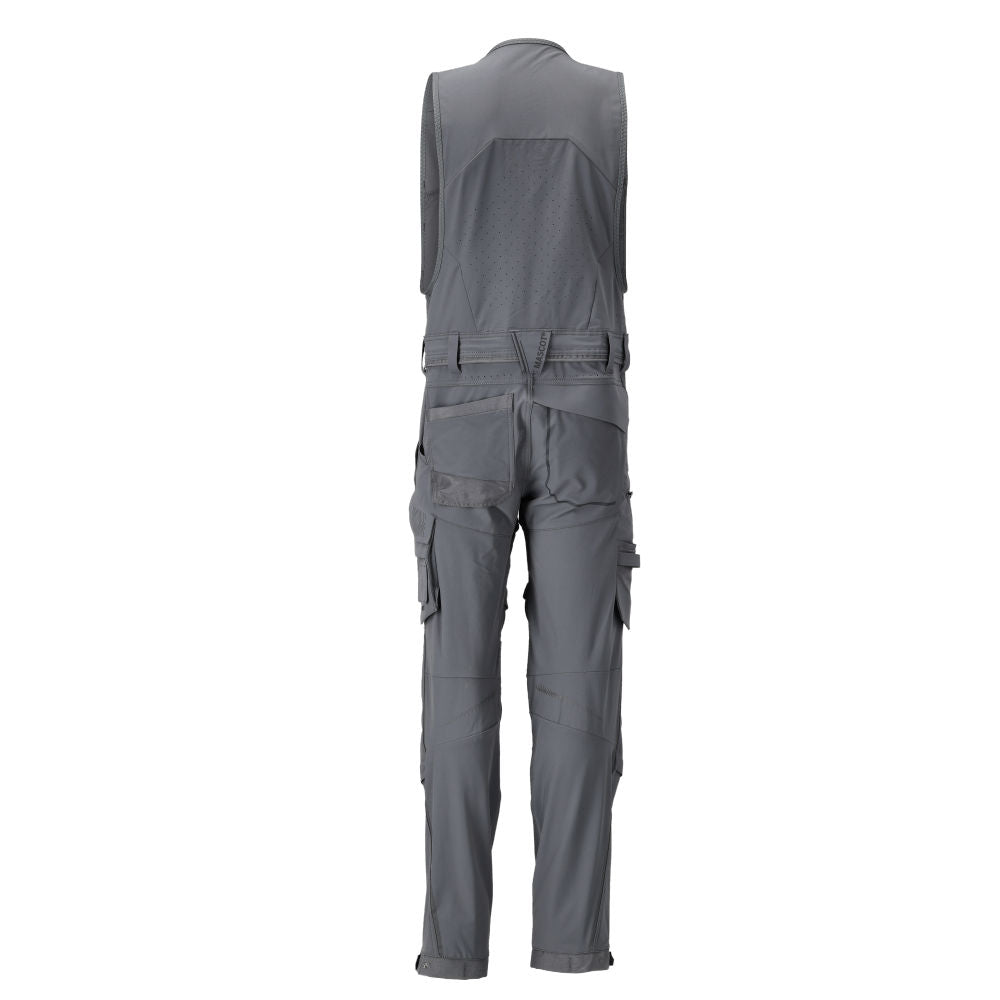 Pantalon combiné avec poches genoux, pantalon combiné stretch, gris anthracite