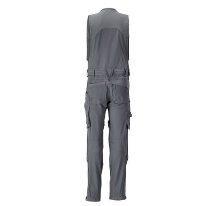 Pantalon combiné avec poches genoux, pantalon combiné stretch, gris anthracite