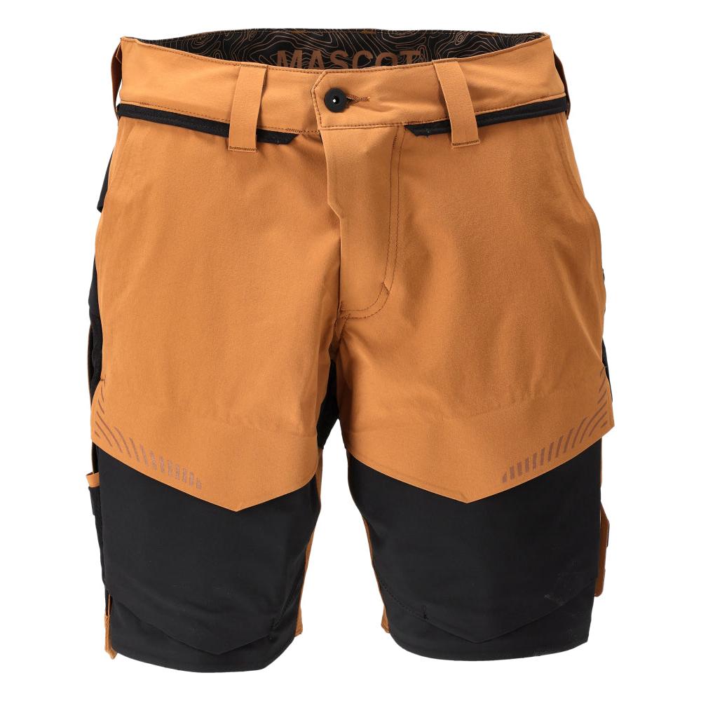 Short, stretch, short léger, brun noisette/noir