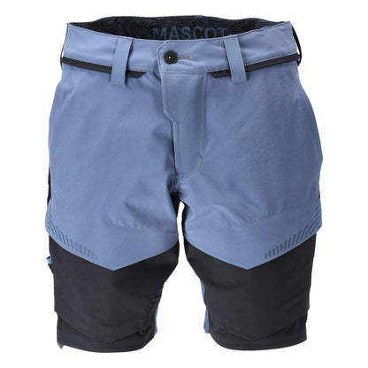 Short, stretch, short léger, bleu pierre/bleu noir