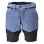 Short, stretch, short léger, bleu pierre/bleu noir
