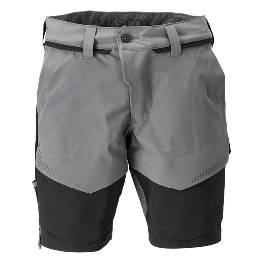 Short, stretch, short léger, gris anthracite/noir