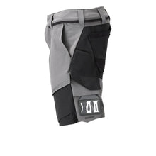 Short, stretch, short léger, gris anthracite/noir