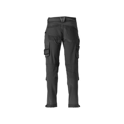 Pantalon, poches genoux, résistant, pantalon stretch, noir