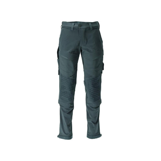 Pantalon, poches genoux, résistant, pantalon stretch, vert forêt