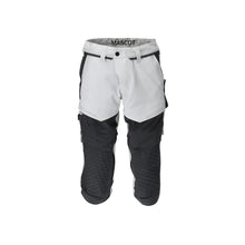 Pantalon trois-quarts, poches genoux, pantalon trois-quarts artisan stretch, blanc/gris anthracite