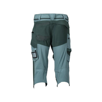 Pantalon trois-quarts, poches genoux, pantalon trois-quarts extensible, vert forêt clair/vert forêt