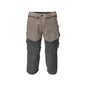 Pantalon trois-quarts, poches genoux, pantalon trois-quarts artisan stretch, beige sable foncé/gris anthracite