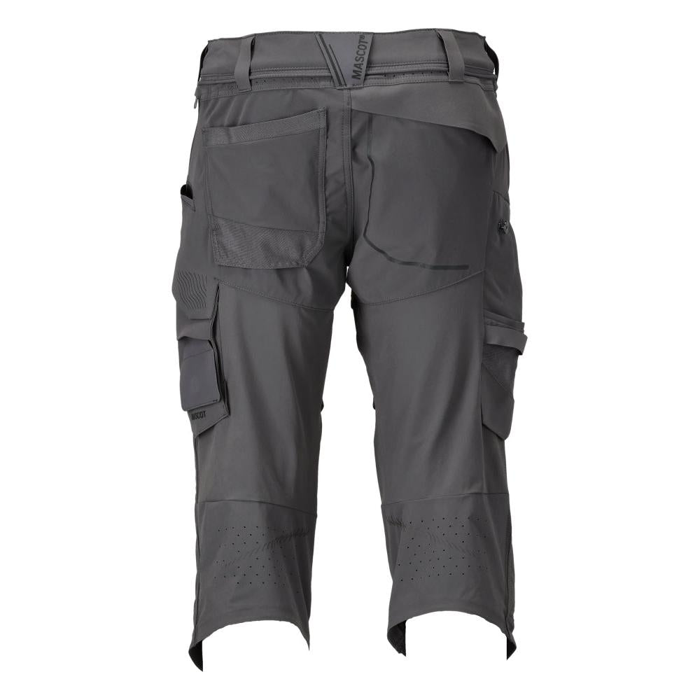 Pantalon trois-quarts, poches genoux, pantalon trois-quarts artisan stretch, gris anthracite