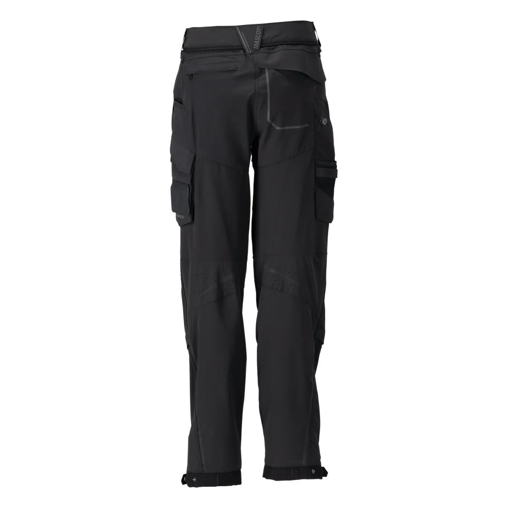 Pantalon avec poches genoux, pantalon femme, noir