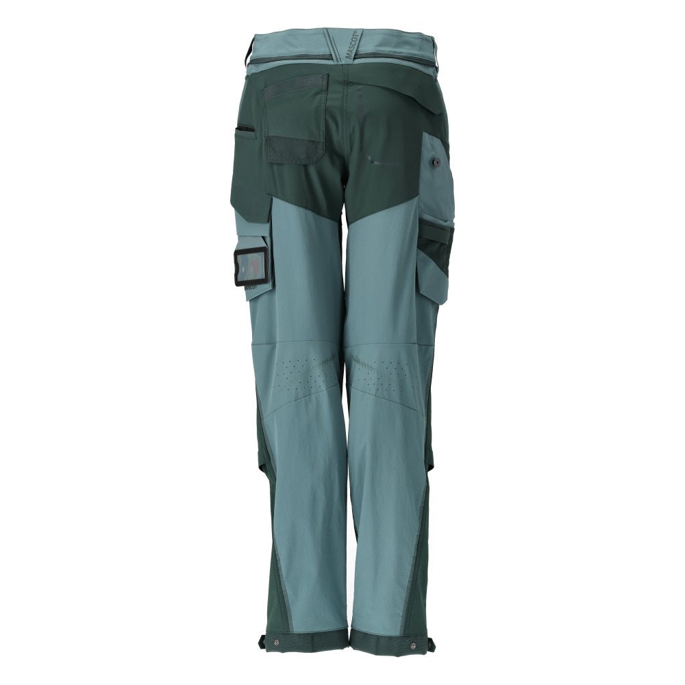 Pantalon avec poches genoux, pantalon pour femme, vert forêt clair/vert forêt