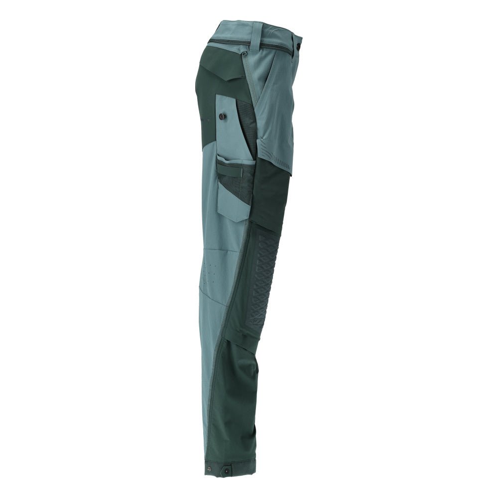 Pantalon avec poches genoux, pantalon pour femme, vert forêt clair/vert forêt