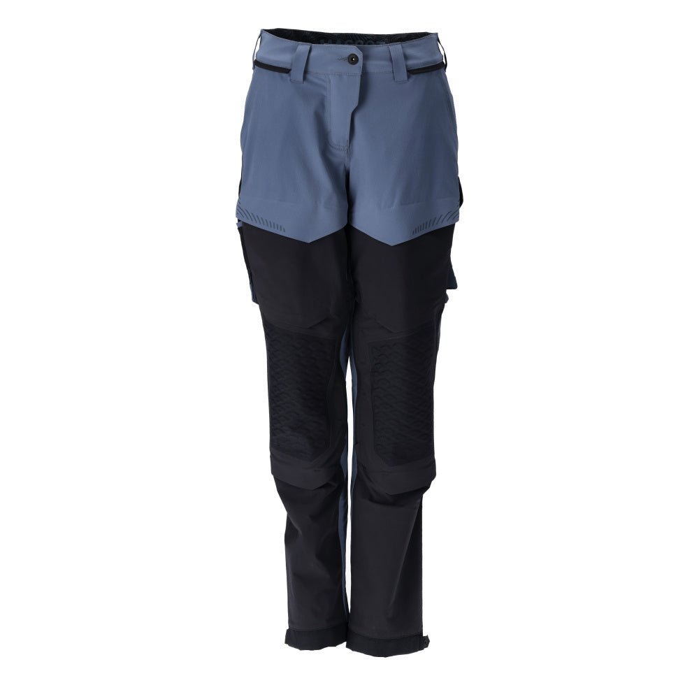 Pantalon avec poches genoux, pantalon pour femme, bleu pierre/bleu noir