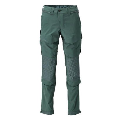 Pantalon, poches genoux, stretch, pantalon léger, vert forêt