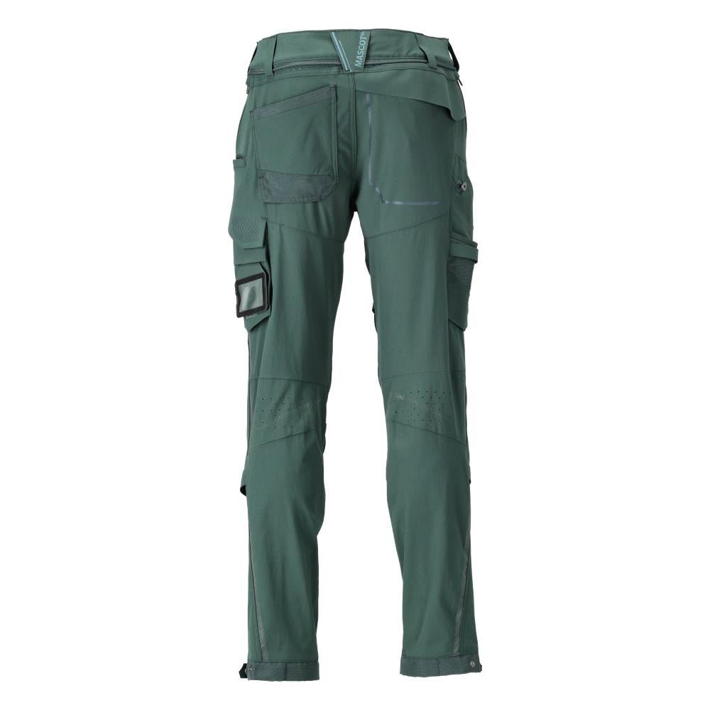 Pantalon, poches genoux, stretch, pantalon léger, vert forêt