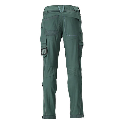 Pantalon, poches genoux, stretch, pantalon léger, vert forêt