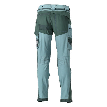 Pantalon, poches genoux, stretch, pantalon léger, vert forêt clair/vert forêt