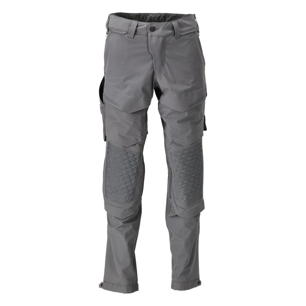 Pantalon, poches genoux, stretch, pantalon léger, gris anthracite