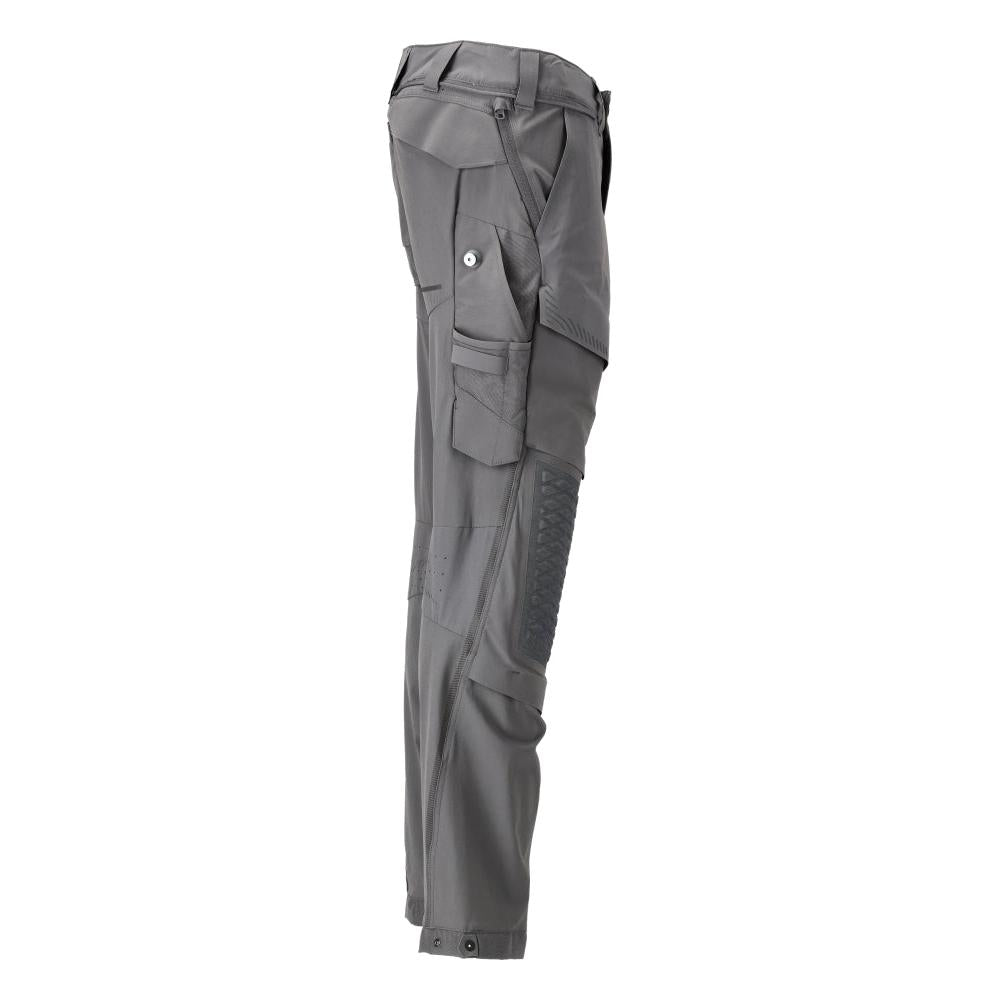 Pantalon, poches genoux, stretch, pantalon léger, gris anthracite