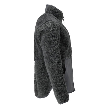 Veste en fourrure de fibre avec fermeture éclair Veste en fourrure de fibre