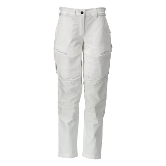 Pantalon avec poches genoux, pantalon femme, blanc