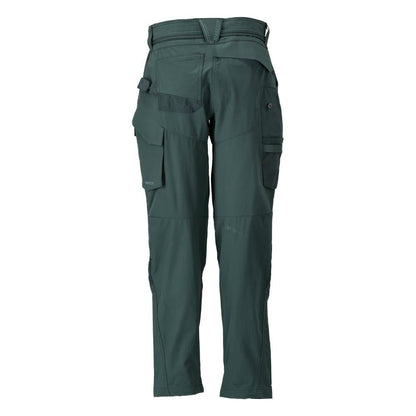 Pantalon avec poches genoux, pantalon femme, vert forêt