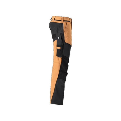Pantalon avec poches genoux, pantalon ULTIMATE STRETCH, marron noisette/noir