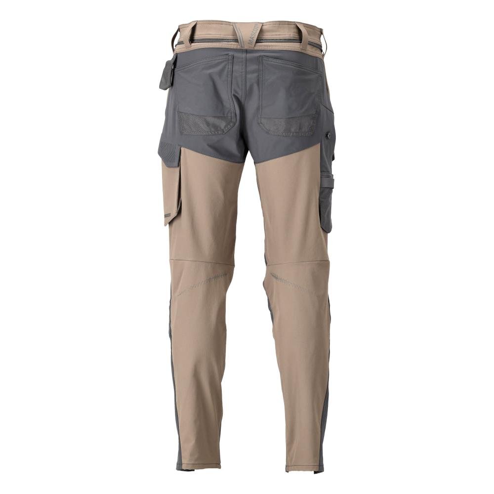Pantalon avec poches genoux, pantalon ULTIMATE STRETCH, beige sable foncé/gris anthracite