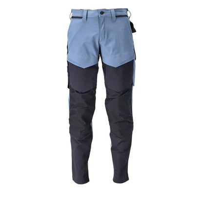 Pantalon avec poches genoux, pantalon ULTIMATE STRETCH, bleu pierre/noir-bleu