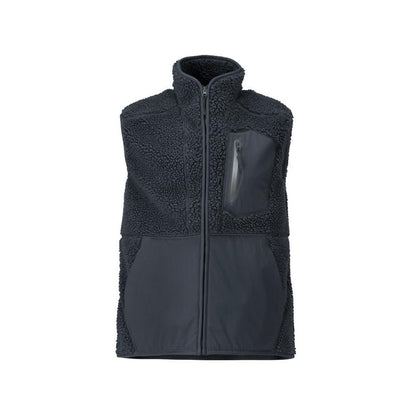 Gilet en fourrure de fibre avec gilet thermique à fermeture éclair