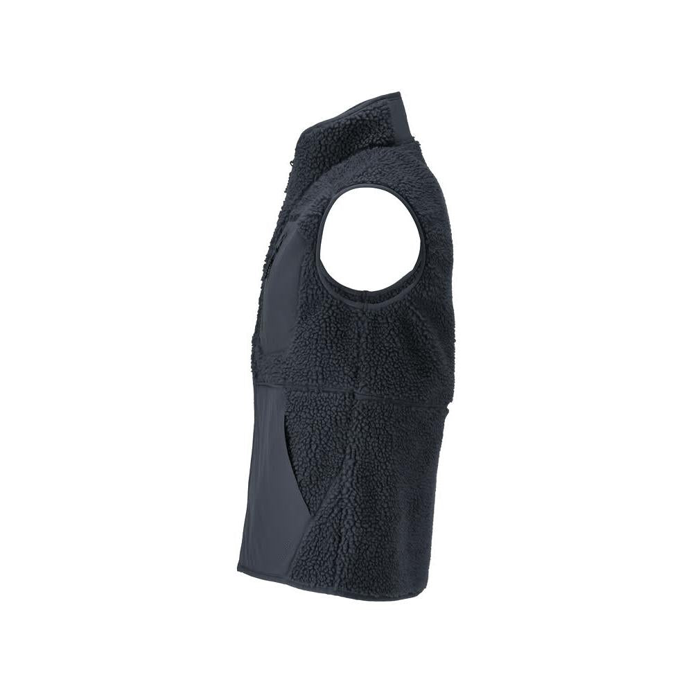 Gilet en fourrure de fibre avec gilet thermique à fermeture éclair
