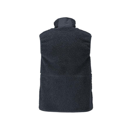 Gilet en fourrure de fibre avec gilet thermique à fermeture éclair