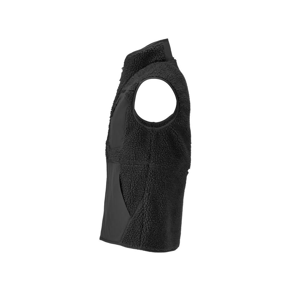 Gilet en fourrure de fibre avec gilet thermique à fermeture éclair