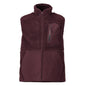Gilet en fourrure de fibre avec gilet thermique à fermeture éclair
