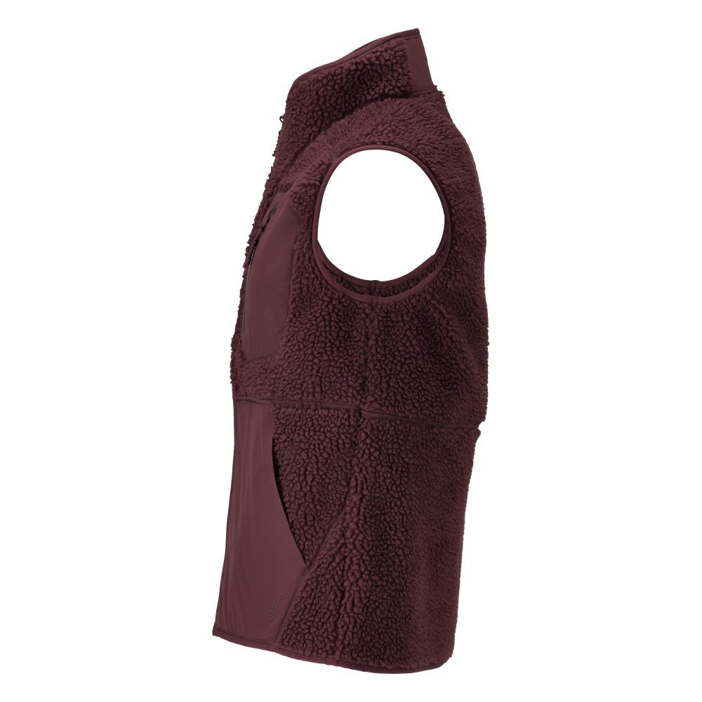 Gilet en fourrure de fibre avec gilet thermique à fermeture éclair