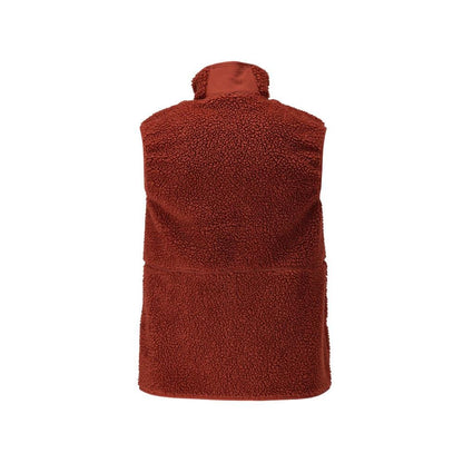 Gilet en fourrure de fibre avec gilet thermique à fermeture éclair