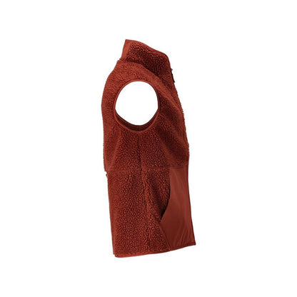 Gilet en fourrure de fibre avec gilet thermique à fermeture éclair