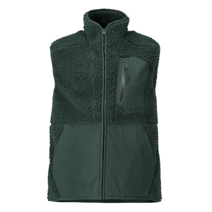 Gilet en fourrure de fibre avec gilet thermique à fermeture éclair