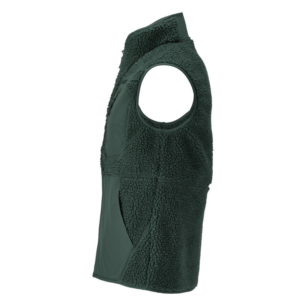 Gilet en fourrure de fibre avec gilet thermique à fermeture éclair