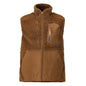 Gilet en fourrure de fibre avec gilet thermique à fermeture éclair