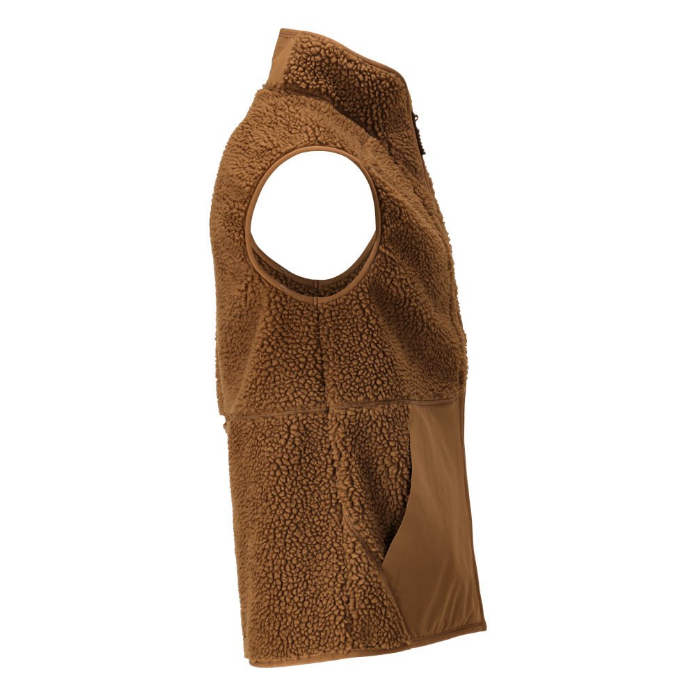 Gilet en fourrure de fibre avec gilet thermique à fermeture éclair