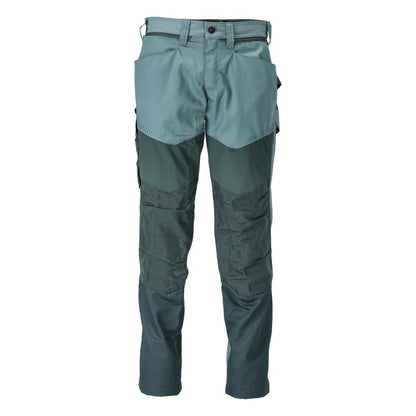 Pantalon avec poches genoux, vert forêt clair/vert forêt