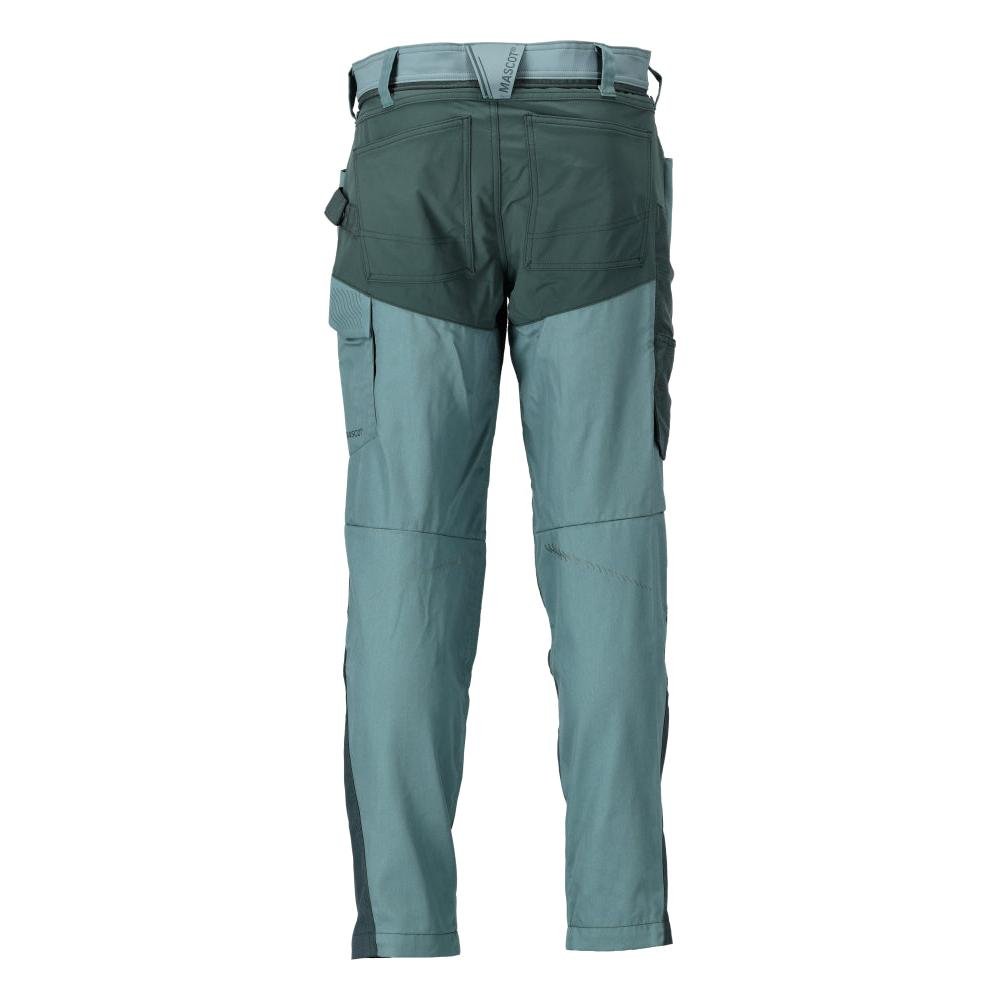 Pantalon avec poches genoux, vert forêt clair/vert forêt