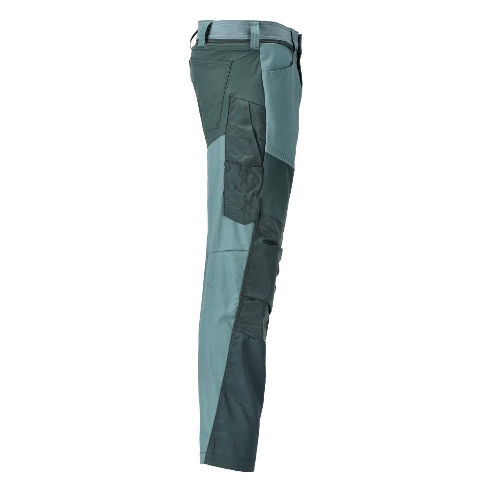 Pantalon avec poches genoux, vert forêt clair/vert forêt