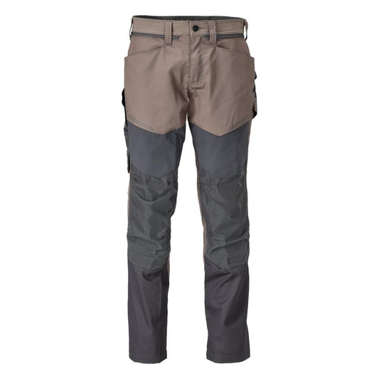 Pantalon avec poches genoux, beige sable foncé/gris anthracite