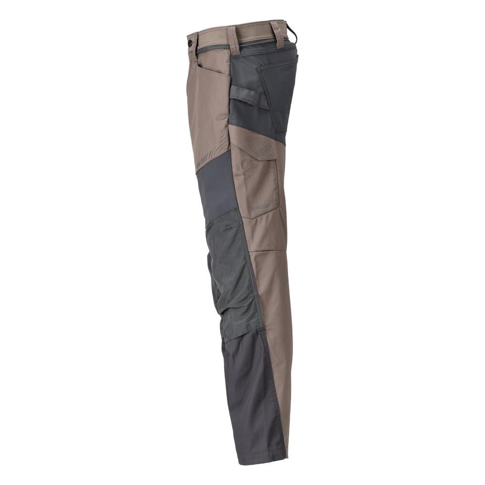Pantalon avec poches genoux, beige sable foncé/gris anthracite