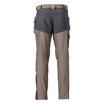 Pantalon avec poches genoux, beige sable foncé/gris anthracite