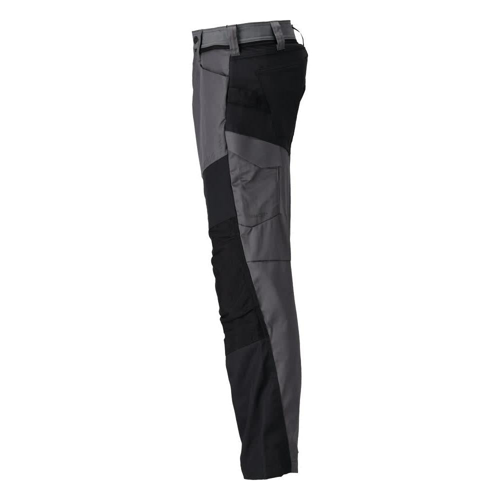 Pantalon avec poches genoux, gris anthracite/noir
