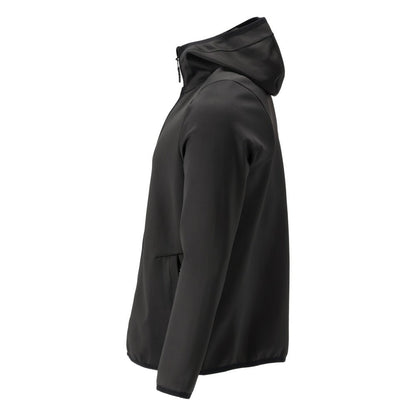 Pull polaire, capuche, veste micropolaire zippée, noir