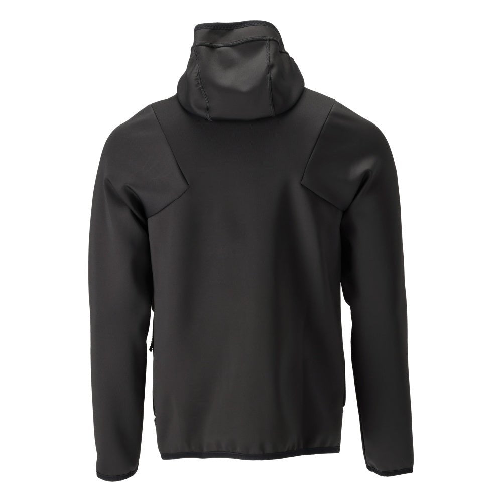 Pull polaire, capuche, veste micropolaire zippée, noir